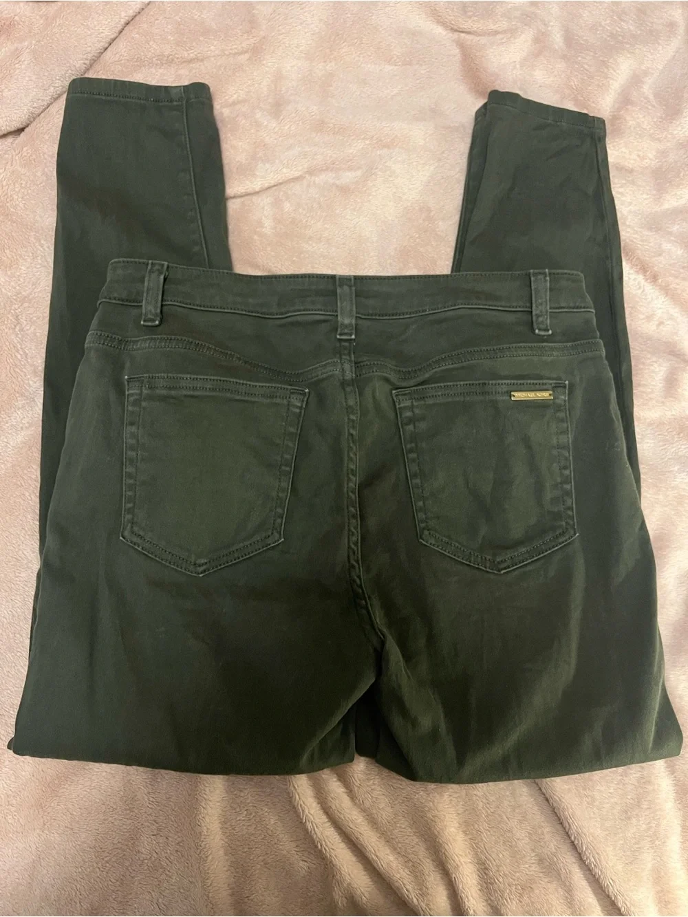 Michael Kors Izzy Skinny Forest Olive Green Skinny Jeans